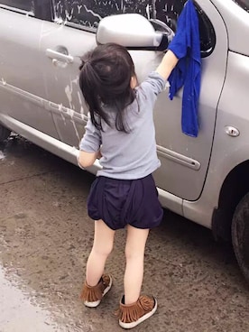「no brand（ノーブランド）のアイテム（その他シューズ）」を使った、哈喽菲菲さん（キッズ・110cm）の夏コーディネート