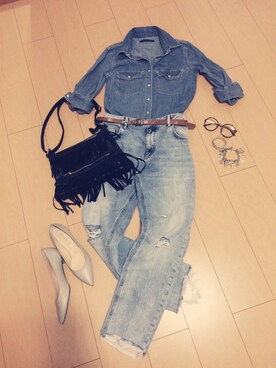 「SHEL’TTER（シェルター）のアイテム（シューズ）」を使った、NORIさん（レディース・159cm）の夏コーディネート