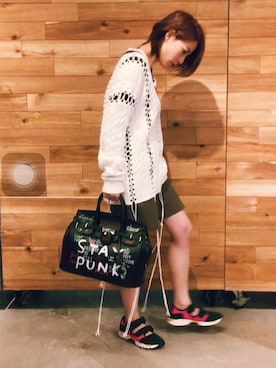 「Adonisis（アドニシス）のアイテム」を使った、Shih-huiさん（レディース・158cm）の春コーディネート