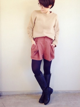 「神フェス3」｜まよさん（レディース・160cm）の冬コーディネート