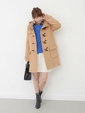「URBAN RESEARCH（アーバンリサーチ）のアイテム（ダッフルコート）」を使った、fukudaさん（レディース・160cm）の冬コーディネート