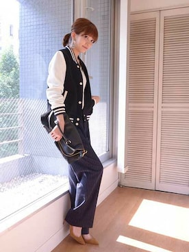 「URBAN RESEARCH（アーバンリサーチ）のアイテム（スタジャン）」を使った、fukudaさん（レディース・160cm）の夏コーディネート