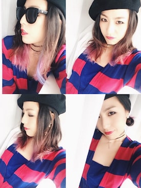 「A land（エーランド）のアイテム（アクセサリー）」を使った、Florence Chanさん（レディース・170cm）の秋コーディネート