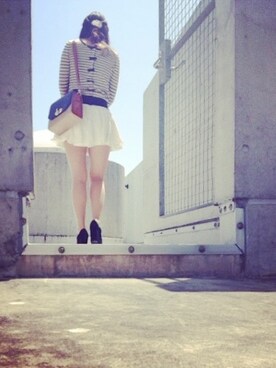 「one way（ワンウェイ）のアイテム（その他シューズ）」を使った、はるなさん（レディース・161cm）の春コーディネート