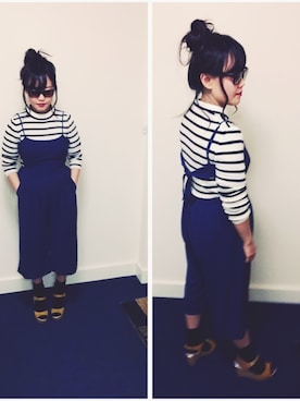 「asos（エイソス）のアイテム（サロペット/オーバーオール）」を使った、ktrさん（レディース・155cm）の冬コーディネート