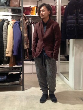 「B'2nd（ビーセカンド）のアイテム（テーラードジャケット）」を使った、B'2nd JIYUGAOKAさん（メンズ・170cm）の秋コーディネート