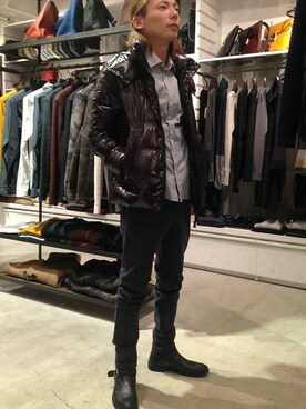 「B'2nd（ビーセカンド）のアイテム（ダウンジャケット/コート）」を使った、B'2nd JIYUGAOKAさん（メンズ・173cm）の秋コーディネート