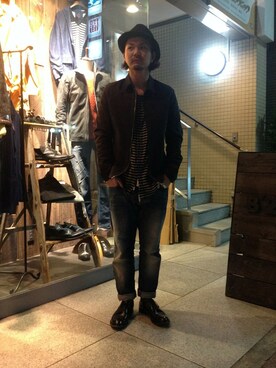 「B'2nd（ビーセカンド）のアイテム（ブルゾン）」を使った、B'2nd JIYUGAOKAさん（メンズ・170cm）の冬コーディネート