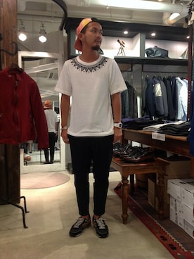 「B'2nd（ビーセカンド）のアイテム（帽子）」を使った、B'2nd JIYUGAOKAさん（メンズ・170cm）の夏コーディネート