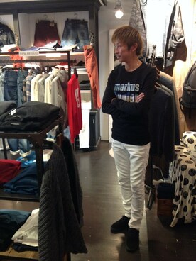 「B'2nd（ビーセカンド）のアイテム（スウェット）」を使った、B'2nd JIYUGAOKAさん（メンズ・175cm）の冬コーディネート