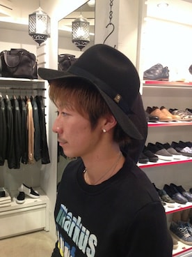 「B'2nd（ビーセカンド）のアイテム（帽子）」を使った、B'2nd JIYUGAOKAさん（メンズ・175cm）の冬コーディネート