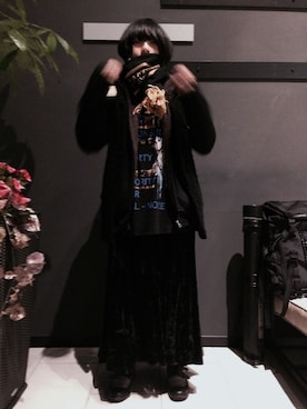 「Yohji Yamamoto（ヨウジヤマモト）のアイテム（スカート）」を使った、3achiel /さん（メンズ・158cm）の秋コーディネート