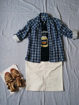 Uniqloチェックシャツ のレディース人気ファッションコーディネート Wear