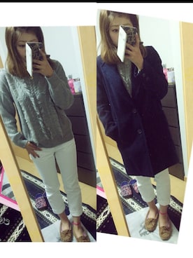 「Marc by Marc Jacobs（マークバイマークジェイコブス）のアイテム（リング）」を使った、chachaさん（レディース・154cm）の冬コーディネート