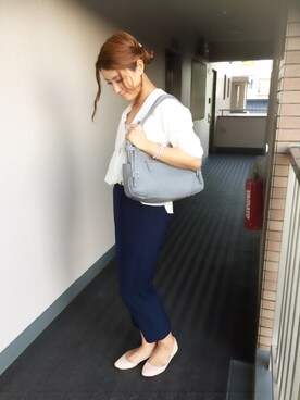 「MOUSSY（マウジー）のアイテム（その他パンツ、ブルー系）」を使った、Mayu-さん（レディース）の夏コーディネート