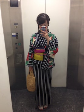 「ふりふ」｜「アイテム（浴衣）」を使った、REIさん（レディース・150cm）の夏コーディネート