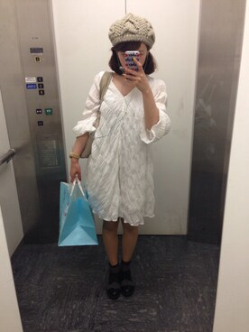 「オリエンタルトラフィック」｜「アイテム（ハンチング/ベレー帽）」を使った、REIさん（レディース・150cm）の秋コーディネート