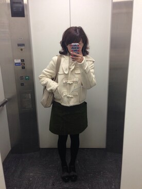 「白ダッフル」｜REIさん（レディース・150cm）の秋コーディネート