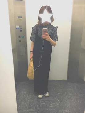 「Omekashi（オメカシ）のアイテム（オールインワン・サロペット）」を使った、REIさん（レディース・150cm）の夏コーディネート