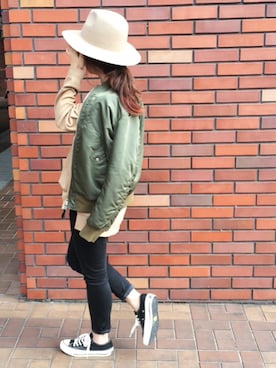 「CONVERSE ADDICT（コンバースアディクト）のアイテム（シューズ）」を使った、o...さん（レディース・158cm）の冬コーディネート