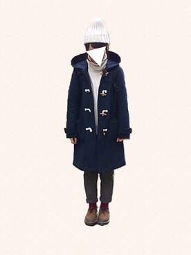 「SM2（エスエムツー）のアイテム（ダッフルコート）」を使った、ちくわさんさん（レディース・151cm）の冬コーディネート