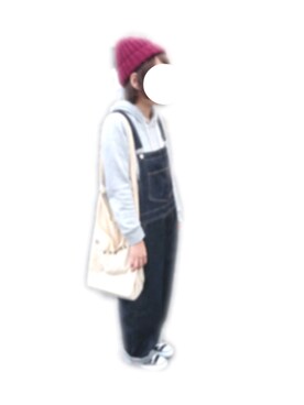 「simple」｜「アイテム（オールインワン・サロペット）」を使った、ちくわさんさん（レディース・151cm）の秋コーディネート