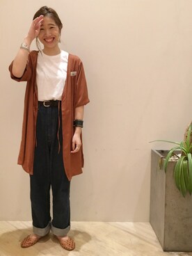 「GOSH(ゴッシュ)のアイテム」を使った、にしむらりささん(レディース・157cm)の夏コーディネート