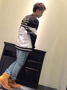 「AZUL by moussy（アズールバイマウジー）のアイテム（ブルゾン）」を使った、YUKI kojimaさん（メンズ・172cm）の秋コーディネート