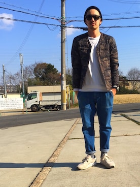 「URBAN RESEARCH Sonny Label（アーバンリサーチサニーレーベル）のアイテム（ダウンジャケット/コート）」を使った、yasuuuさん（メンズ・171cm）の冬コーディネート