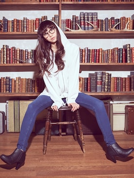 「フード」｜Parfum  snapさん（レディース・165cm）の冬コーディネート