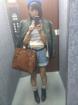 「PRADA（プラダ）のアイテム（ブーティ）」を使った、wooさん（レディース・163cm）の春コーディネート