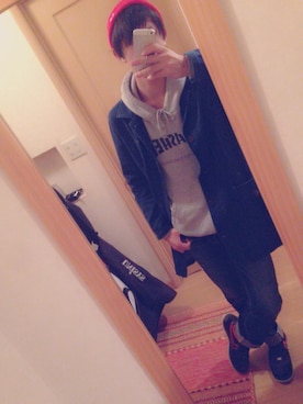 「スラッシャー」｜「アイテム（その他アウター）」を使った、れおさん（メンズ・174cm）の秋コーディネート