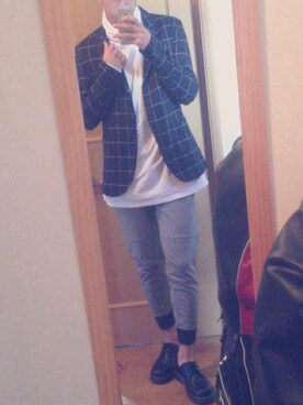 「ハイネックトップス」｜れおさん（メンズ・174cm）の冬コーディネート