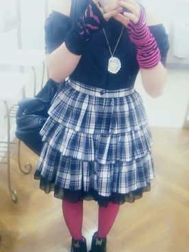 「ALGONQUINS（アルゴンキン）のアイテム（ワンピース/ドレス）」を使った、まぁちゃんさん（レディース・154cm）の夏コーディネート