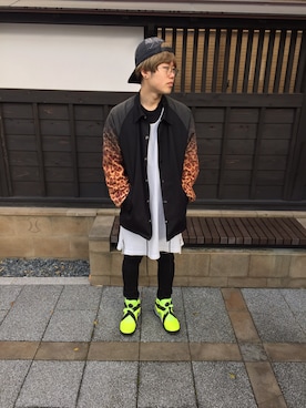 「FACETASM（ファセッタズム）のアイテム（その他アウター）」を使った、ふみやんさん（メンズ・171cm・20代）の冬コーディネート