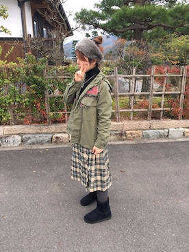 「RNA（アールエヌエー）のアイテム（その他アウター）」を使った、ゆきだるま☆さん（レディース・148cm）の秋コーディネート