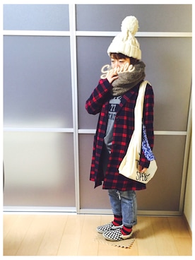 「aiko」｜「アイテム（ニットキャップ/ビーニー）」を使った、ゆきだるま☆さん（レディース・148cm）の春コーディネート