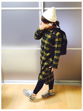 「aiko」｜「アイテム（シャツワンピース）」を使った、ゆきだるま☆さん（レディース・148cm）の春コーディネート