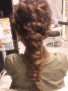 「nobrandのアイテム（ヘアアクセサリー、ブラウン系）」を使った、chokoさん（レディース・154cm）の秋コーディネート