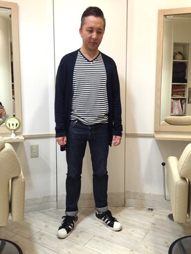 「ato（アトウ）のアイテム（その他アウター）」を使った、ゲンさん（メンズ・168cm）の秋コーディネート