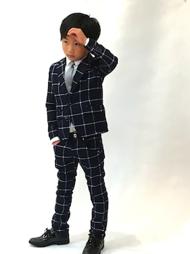 「GENERATOR（ジェネレーター）のアイテム（フォーマルスーツ/小物）」を使った、Tom☆さん（キッズ・110cm）の春コーディネート