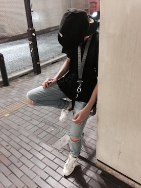 「UNIQLO Tシャツ」｜「アイテム（アクセサリー）」を使った、俺氏。さん（メンズ・170cm）の夏コーディネート