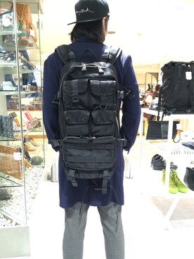 「L.H.P（エルエイチピー）のアイテム（チェスターコート）」を使った、SHINYA KASHIWAGIさん（メンズ・177cm）の春コーディネート