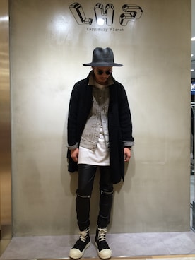 「DANKE SCHON（ダンケシェーン）のアイテム（デニムジャケット）」を使った、SHINYA KASHIWAGIさん（メンズ・177cm）の秋コーディネート