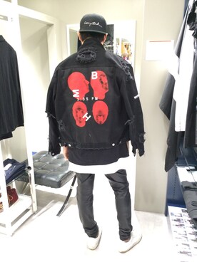 「MISBHV（ミスビヘイブ）のアイテム」を使った、SHINYA KASHIWAGIさん（メンズ・177cm）の冬コーディネート