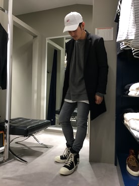 「L.H.P（エルエイチピー）のアイテム（その他アウター）」を使った、SHINYA KASHIWAGIさん（メンズ・177cm）の春コーディネート