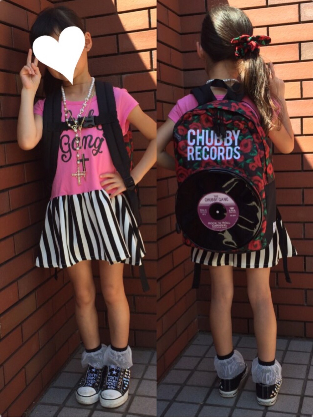 「羽根、チャビーギャング、chubbygang、chubby、女の子、女の子コーデ、キッズ、キッズコーデ、キッズファッション」｜「CHUBBYGANGの羽根つきワンピース（ワンピース、ピンク系）」を使った、kurukanaさん（キッズ・120cm）の夏コーディネートの1枚目の写真