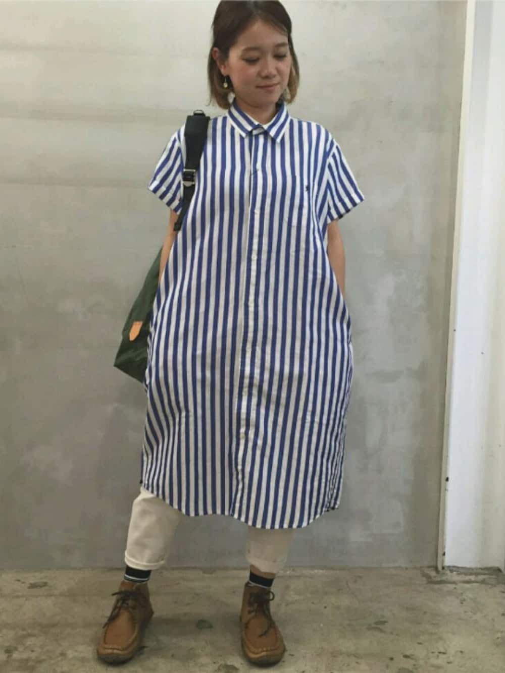 「GYMPHLEX、ironari、fredrik packers、punto pigro」｜「ironariのアイテム（その他パンツ、ホワイト系）」を使った、yuuu... さん（レディース・153cm）の春コーディネートの1枚目の写真