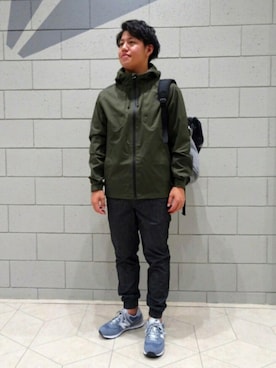 「NEW BALANCE（ニューバランス）のアイテム（ナイロンジャケット）」を使った、NEWBALANCEODAIBAさん（メンズ・168cm）の秋コーディネート