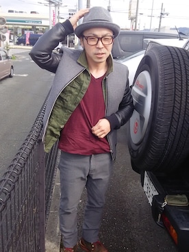 okuさん（メンズ・158cm）の冬コーディネート